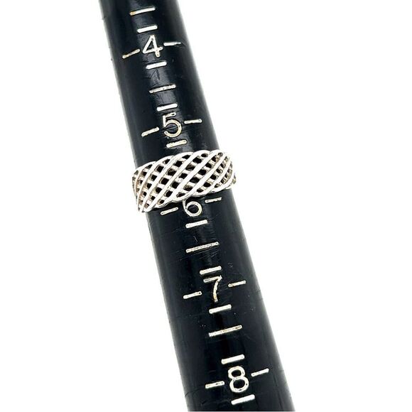 Sterling Silver 925 Basket Weave Ring - Picture 10 of 10